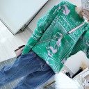 Maglione oversize da donna con stampa 3