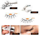 Mágneses műszempilla szett M18 7–14 mm 1 pár Ismételten használható mágneses szempillák applikátorral Természetes térfogat könnyű alkalmazás 3