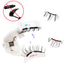 Mágneses műszempillák 21 mm hosszú 6–9 mm 1 pár Alkalmazóval ellátott készlet Ismételten használható ragasztós szempillák Könnyű gyors alkalmazás 2