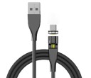 Mágneses USB kábel forgó csatlakozóval 6