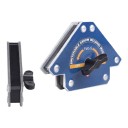 Magnet de sudură cu dezactivare FM3-S Unghiuri de 45, 90 și 135 grade Capacitate de 15 kg Dimensiuni 12 x 8,1 x 3,6 cm Albastru Pentru atelier 4
