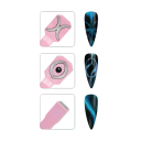 Magnet per unghie 3in1 11 x 1,8 cm Magnete potente Effetto Cat Eye Magnet per smalto in gel Strumento per nail art Decorazione unghie Motivi creativi Manicure 3