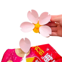 Magnet sakurový květ 9×8,8×2,5 cm PP materiál se silným magnetem růžový klip na uzavírání potravin a dekorace na lednici 2