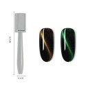 Magnete per unghie 8,7 x 0,5 cm Cat Eye effetto 3D Magnete per smalto gel per unghie Strumento per modellare unghie Decorazione effetto per manicure 2