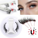 Magnetic False Eyelashes LZ10 6–8 mm 1 Pair Waterproof Reusable Eyelashes with Magnetic Tweezers Easy Application Without Glue 2