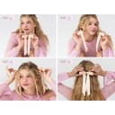 Magnetic Hair Bow 2-in-1 Polyester Ribbon Elegant Long Ribbons Hair Accessory for Women and Girls 2