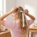 Magnetic Hair Bow 2-in-1 Polyester Ribbon Elegant Long Ribbons Hair Accessory for Women and Girls 5