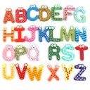 Magnetic Letters for Children Colourful Wooden Alphabet from A to Z for Learning Letters and Forming Words Set of 26 Pieces Size 6 cm 1