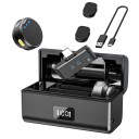 Magnetic Wireless Microphone Lightning for iPhone 100 m Range 6+23 h Battery Life Noise Cancellation Reverberation Monitoring Charging Case 1