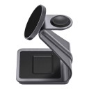 Magnetická bezdrátová nabíjecí stanice 3v1 15 W USB-C Detekce cizích předmětů Stojan pro telefon hodinky i sluchátka 5