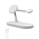 Magnetická bezdrátová rychlonabíjecí stanice 3v1 15W s LED světlem USB C rychlé nabíjení kabelem pro telefon hodinky sluchátka s indikátorem 7