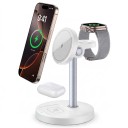 Magnetická bezdrôtová nabíjacia stanica 3v1 15 W pre iPhone Apple Watch a AirPods Otočný stojan USB-C na pracovný stôl 5