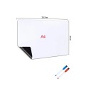 Magnetická tabule na fixy A4 stíratelná s uchycením na lednici a 2 pery praktická psací plocha pro poznámky domů i kanceláře 2