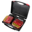 Magnetické bezdrátové LED zadní světlo pro přívěs karavan nákladní automobil 12–24V IP65 Brzdové směrové osvětlení SPZ Reflektor 5 funkcí 2