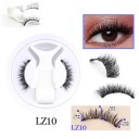 Magnetické umelé riasy LZ10 6–8 mm 1 pár Vodoodolné opakovane použiteľné riasy s magnetickou pinzetou Jednoduchá aplikácia bez lepidla 2