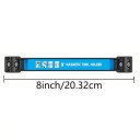 Magnetický držák na nářadí 20.3 cm Nástěnný úložný organizér na nástroje Silný magnetický lištový držák 2