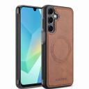 Magnetický kryt na Samsung Galaxy A26 s koženým vzhľadom a prešívaním Vroubkované boky Ochranný obal na mobil pre magnetický držiak do auta 7