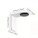 Magnetický nástěnný držák a kelímek z nerezové oceli 304 na zubní kartáček, objem 350 ml, rozměr 11,5 x 7 cm, lepicí montáž, bílý 3