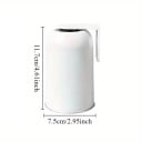 Magnetický nástenný držiak a kelímok z nerezovej ocele 304 na zubný kartáčik, objem 350 ml, rozmer 11,5 x 7 cm, lepiaca montáž, biely 2