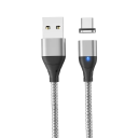 Magnetický rýchlonabíjací kábel USB A na USB C 2 m 3A LED indikátor silný magnet nabíjania a dátový prenos magnetická zástrčka telefónny drôt 9