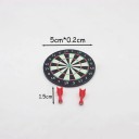 Magnetický terč se šipkami mini 5 cm terč 1,5 cm šipky plast s magnetem barevné provedení dekorace na lednici a kovové plochy 3