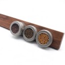 Μαγνητική ράβδος για μαχαίρια από καρυδιά 40 x 5 x 2 εκ. Ξύλινη τοίχου βάση για μαχαίρια με ισχυρούς μαγνήτες Σκούρο καφέ Για την κουζίνα 5