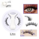 Magnetikus műszempillák LZ11 7–8 mm Vízálló újrahasználható 1 pár mágneses csipesszel Könnyű alkalmazás természetes térfogat 3