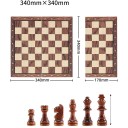 Magnetisch opvouwbaar schaakbord 34 x 34 cm Draagbare schaakset met houten stukken Magnetisch reisschaakbordspel voor kinderen en volwassenen 2