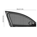 Magnetische autozonneschermen 2 stuks 80x55 cm Dubbelzijdige voorruithoes UV-bescherming DIY auto-accessoires zonnescherm 2