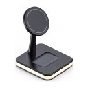 Magnetische draadloze oplader 2 in 1 15 W met nachtlampje Rotatable standaard voor iPhone en AirPods oordopjes op het nachtkastje 3