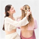 Magnetische haarstrik 2-in-1 Polyester lint Elegante lange linten Haaraccessoire voor vrouwen en meisjes 3