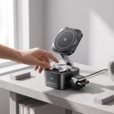 Magnetische Ladestation 3 in 1 Qi2.2 25 W Toocki Klappbar mit ausziehbarem Kabel und 45 W Adapter für iPhone Apple Watch und AirPods Schwarz 3