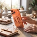 Magnetische ring voor telefoon compatibel met MagSafe houder en standaard in één draaibaar om 360° met vingerlus en uitschuifbare steun 6