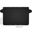 Magnetische sneeuwafscherming voor auto voorruit 169,6x117,6 cm Wintervorsthoes Geïsoleerde zonneklep Polyester halve autohoes 2