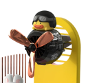 Magnetische ventilatorklem voor auto Aromatherapie Eend met zwarte bril en propeller Schattig cartoonfiguur Interieurdecoratie 2