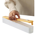 Magnetischer Lebensmittel-Folienspender Aufbewahrungsbox mit Schneider Kunststoff- und Aluminiumfolie Halter für Frischhaltefolie Küchenzubehör 5