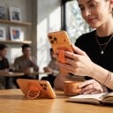 Magnetisk telefonring kompatibel med MagSafe hållare och stativ i ett, roterbar 360° med fingerrem och utfällbart stöd 4
