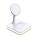Magnettinen langaton laturi 2 in 1 15 W yö LED-valolla Kääntyvä teline iPhonelle ja AirPods-kuulokkeille yöpöydällä 1
