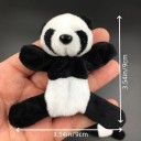 Magnettinen pehmopanda 9×9 cm pehmeä tekstiilikoriste mustavalkoinen magneetilla jääkaappiin kotiin toimistoon 2