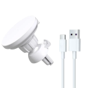 Magnetyczna bezprzewodowa ładowarka samochodowa 30 W z uchwytem i kablem USB A do USB C 1 m szybkie ładowanie mocny magnes 360° przegubowy 2