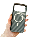 Magnetyczny bezprzewodowy pokrowiec na iPhone 17 Pro Luksusowa tekstura węglowa Ultracienki pokrowiec ochronny Solidna konstrukcja z magnesem 2