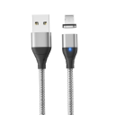 Magnetyczny kabel do szybkiego ładowania USB A do IOS iPhone Lightning 1 m 3A Wskaźnik LED silny magnes kabel do transmisji danych 3