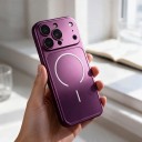 Magnetyczny pokrowiec na iPhone 18 Pro Max kompatybilny z MagSafe Precyzyjne wyrównanie Matowe szkło nano Bezprzewodowe ładowanie 22