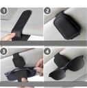 Magnetyczny uchwyt na okulary do samochodu 10 x 4,5 cm z klipsem na osłonę przeciwsłoneczną ochrona przed zarysowaniami uniwersalny 10