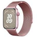 Mailänder Armband 38 mm 40 mm 41 mm für Apple Watch der Serien 1–9 SE SE2 Ultra Metallisches magnetisches Armband mit stufenloser Längenverstellung Elegantes Edelstahl-Design 3
