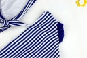 Maillot de bain deux pièces rayé pour fille 6
