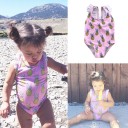 Maillot de bain une pièce pour fille avec des ananas - Rose 4
