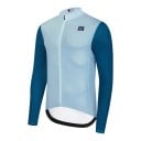 Maillot de cyclisme à manches longues avec zip sur toute la longueur, manches de couleur contrastante et col montant pour vélo de route 5
