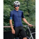 Maillot de cyclisme pour homme à manches courtes avec fermeture éclair et 3 poches arrière pour le cyclisme, le sport et les activités 6