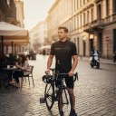 Maillot de cyclisme pour homme à manches courtes avec zip sur toute la longueur 90 % polyester et 10 % Lycra Noir avec des détails gris et jaunes 5